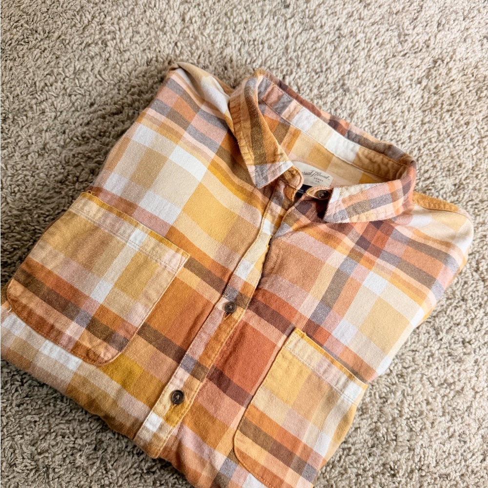 Plaid Button-Up Shirt